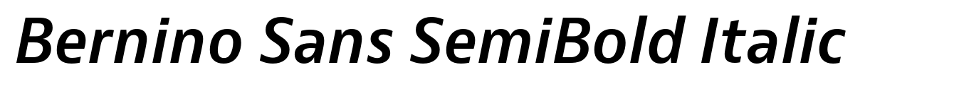 Bernino Sans SemiBold Italic